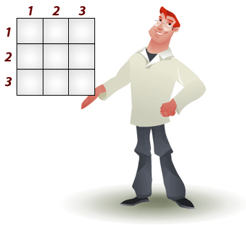box1 Riddle No.2: 3X3 crossword puzzle