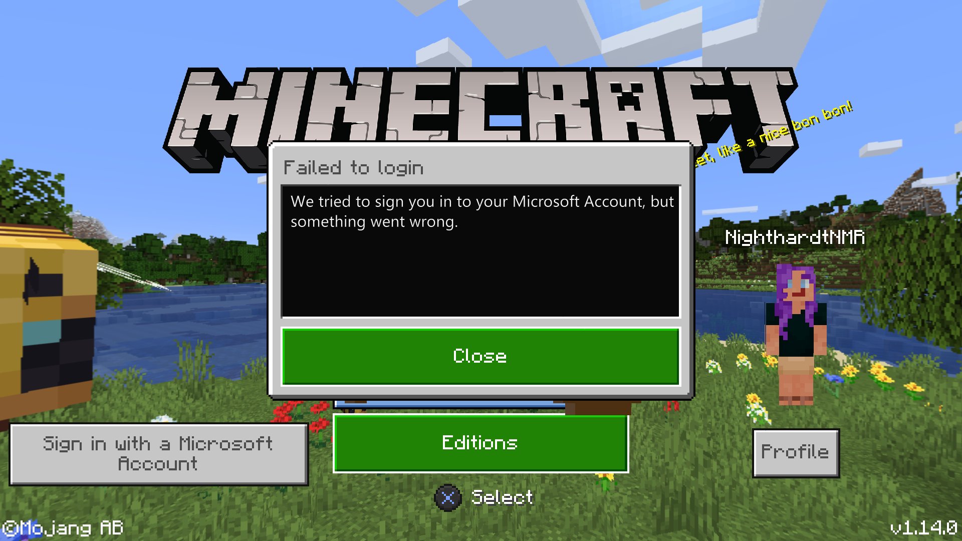 why cant i sign into my microsoft account on minecraft