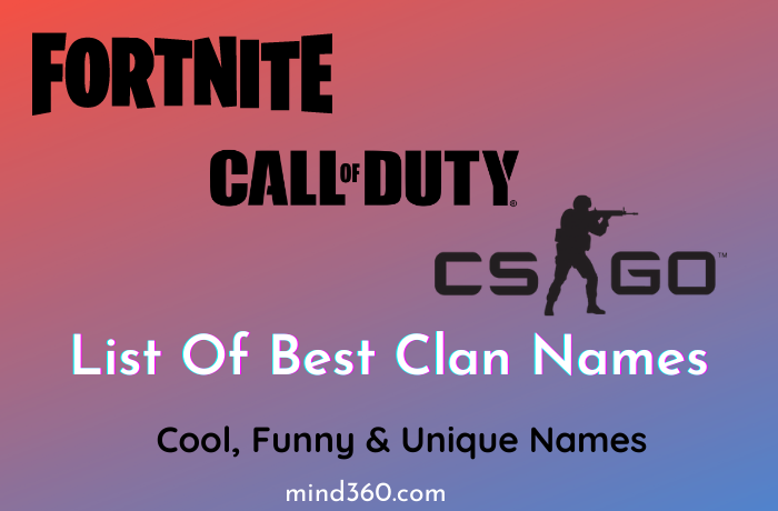 best clan names for call of duty